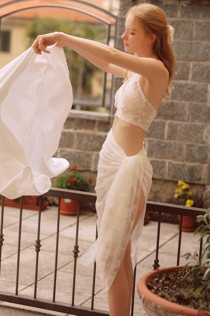 French Lace Halterneck Top