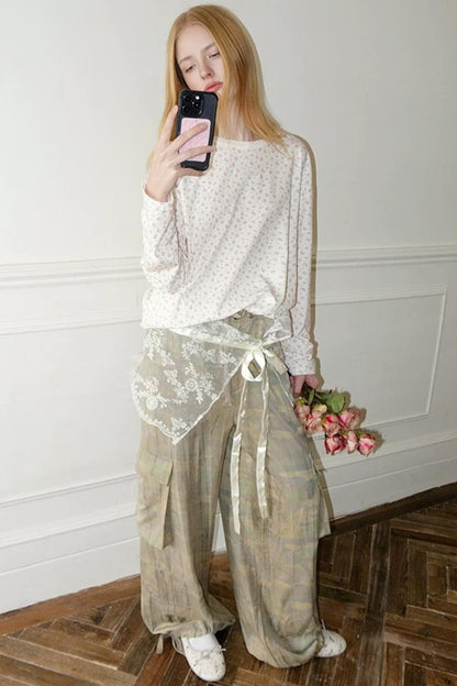 White Floral Lace Sweater