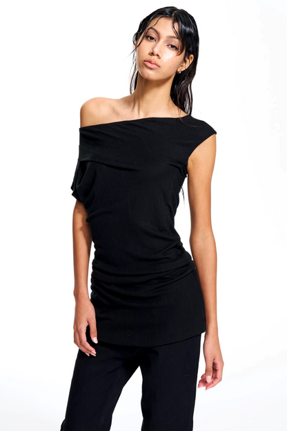Tencel-Wolle Asymmetrisches Kleid