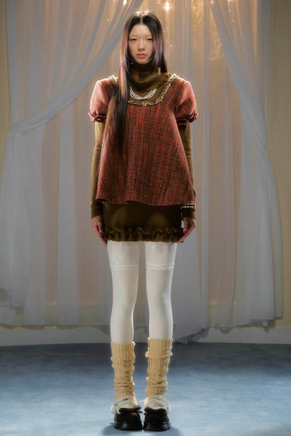 Tweed Bow-Detail Two-Piece Set