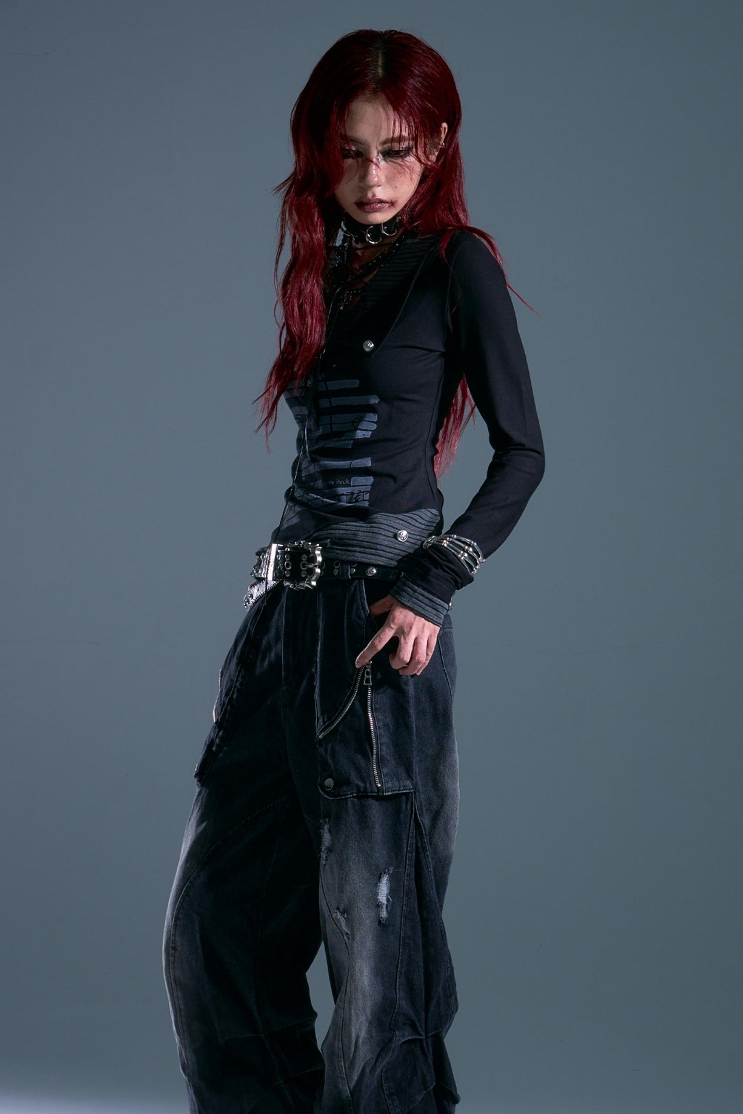 Stripe Long Sleeve Knit Top