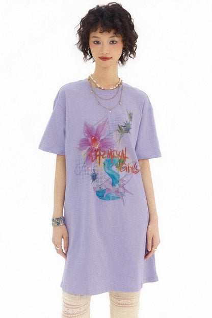 Flower Room T-Shirt Dress