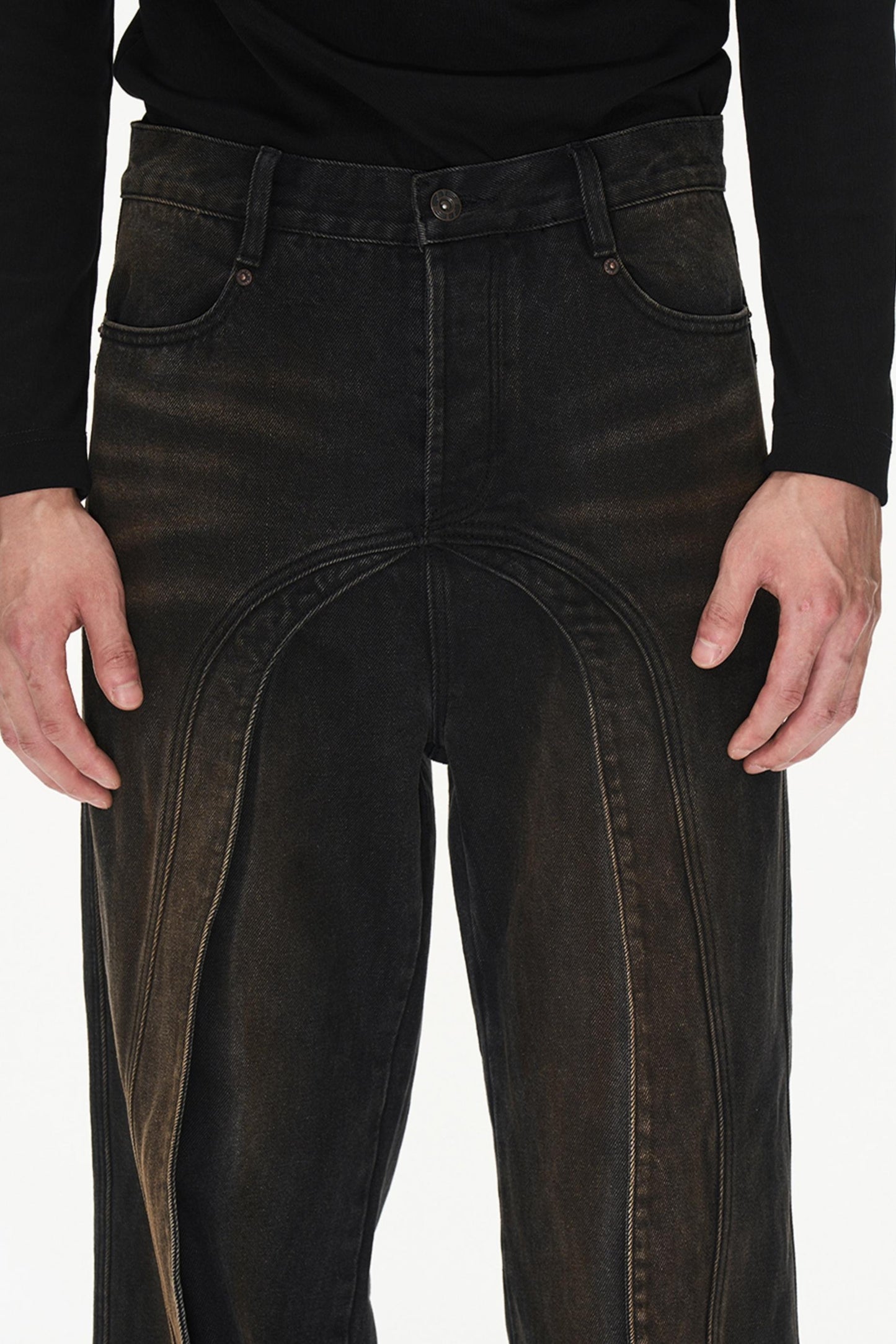 Aged Denim Trousers