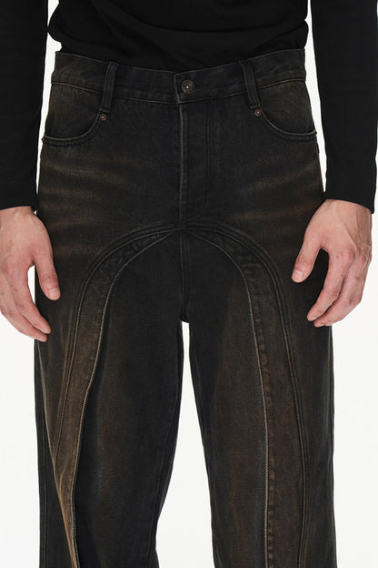 Aged Denim Trousers