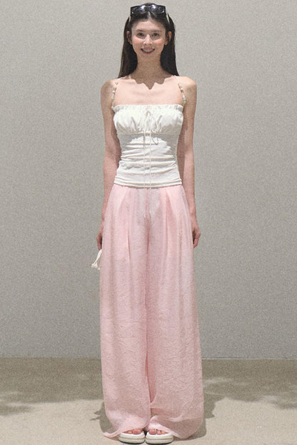 Pearlescent Wide Leg Trousers