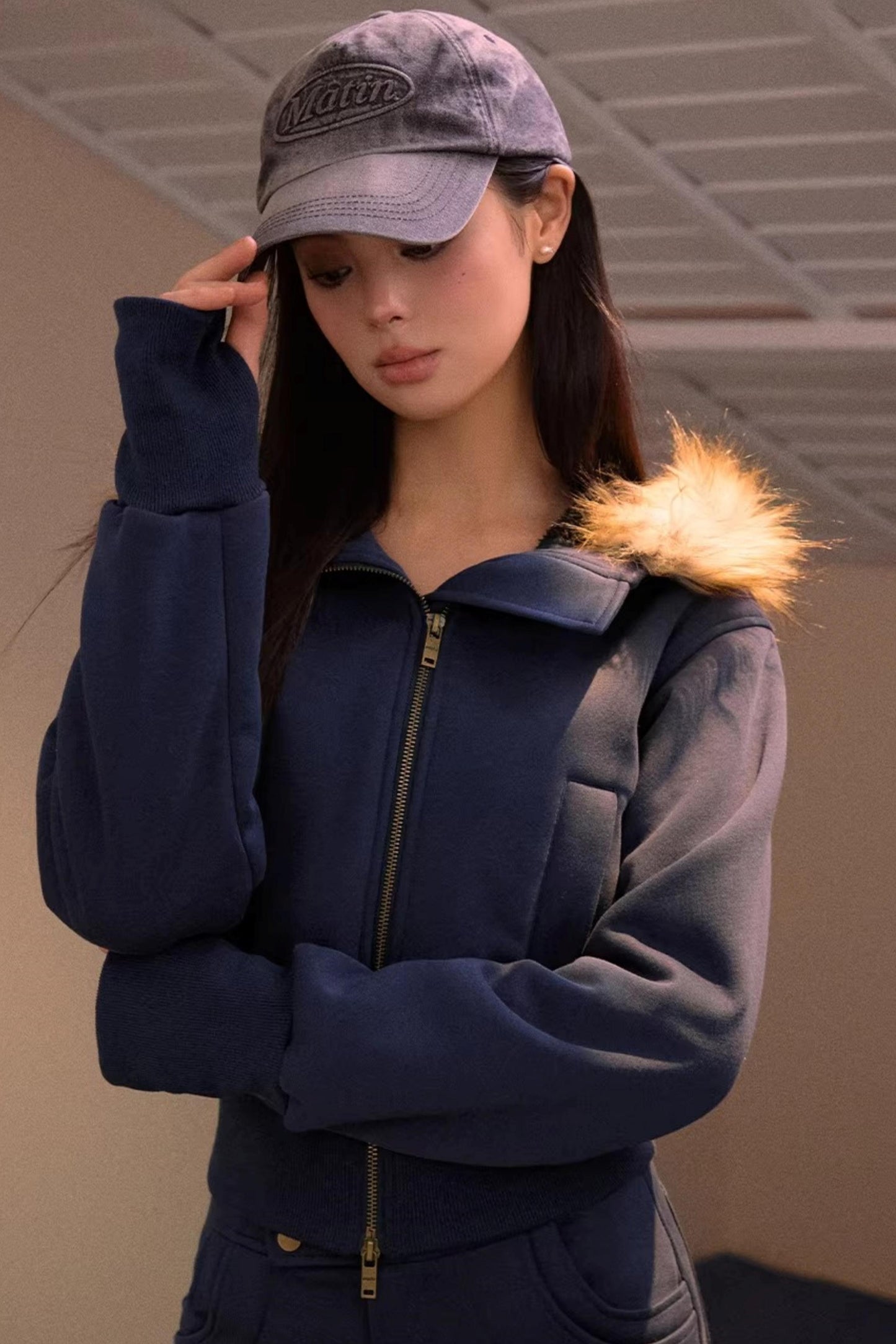 Fleece-Lined Hooded Jacket