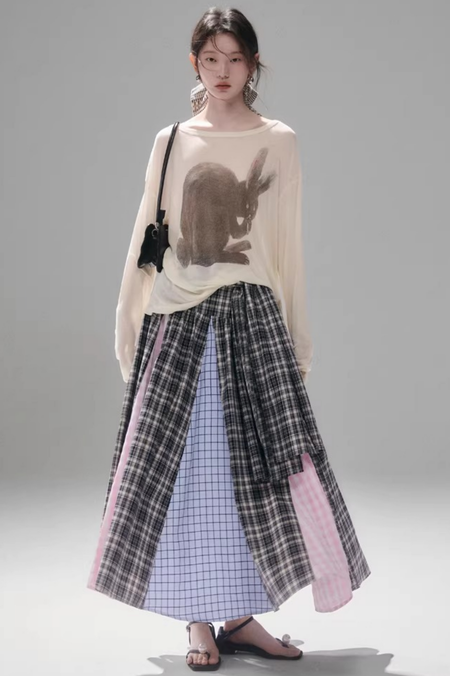Retro Plaid A-Line Skirt
