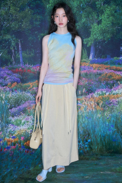 Sunrise Cloud Jacquard Sleeveless Vest