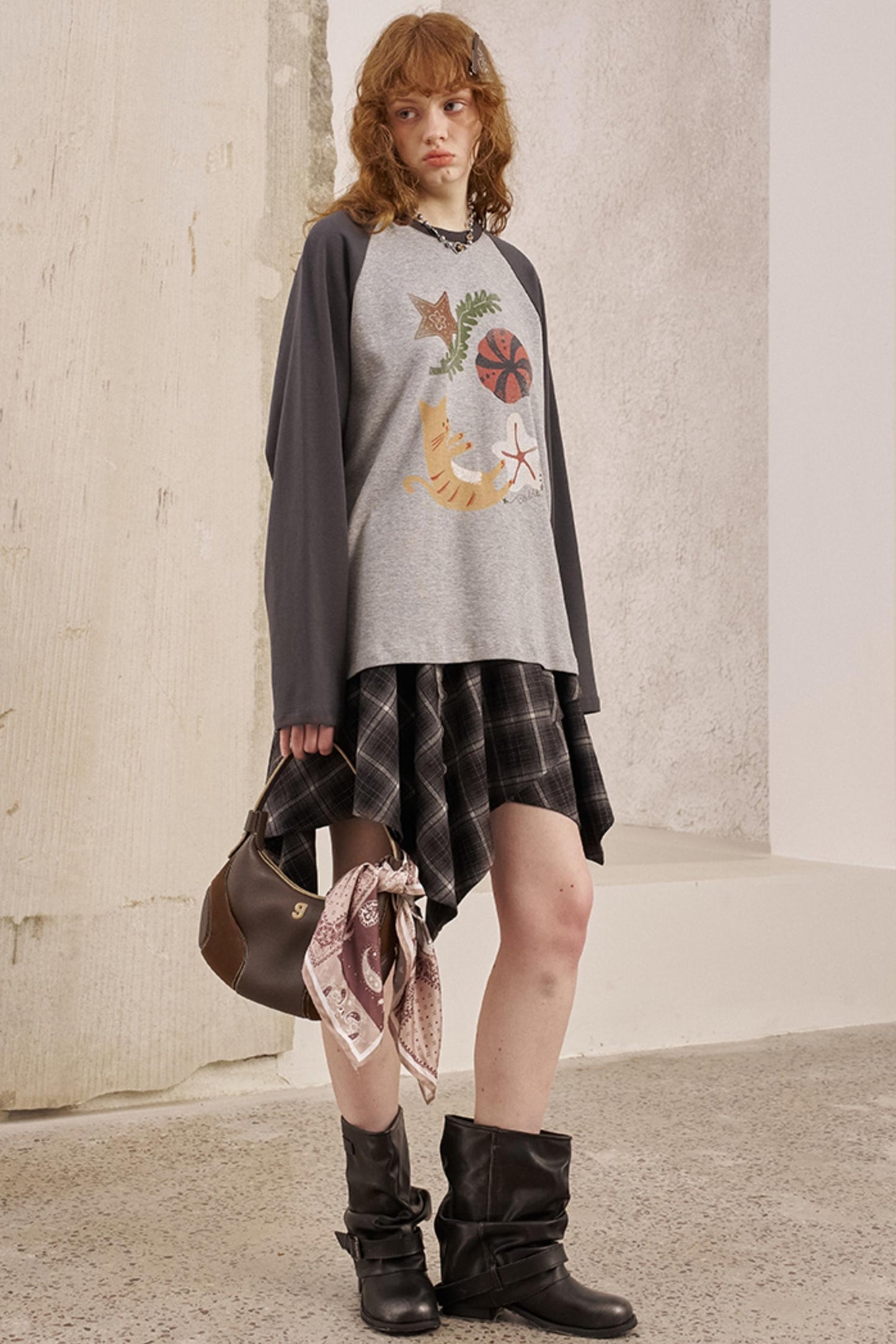 Ocean Kitten Thin Long Sleeve Top