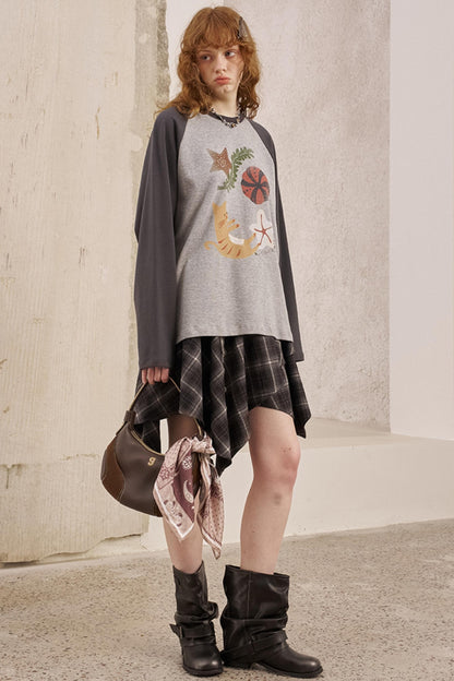 Ocean Kitten Thin Long Sleeve Top