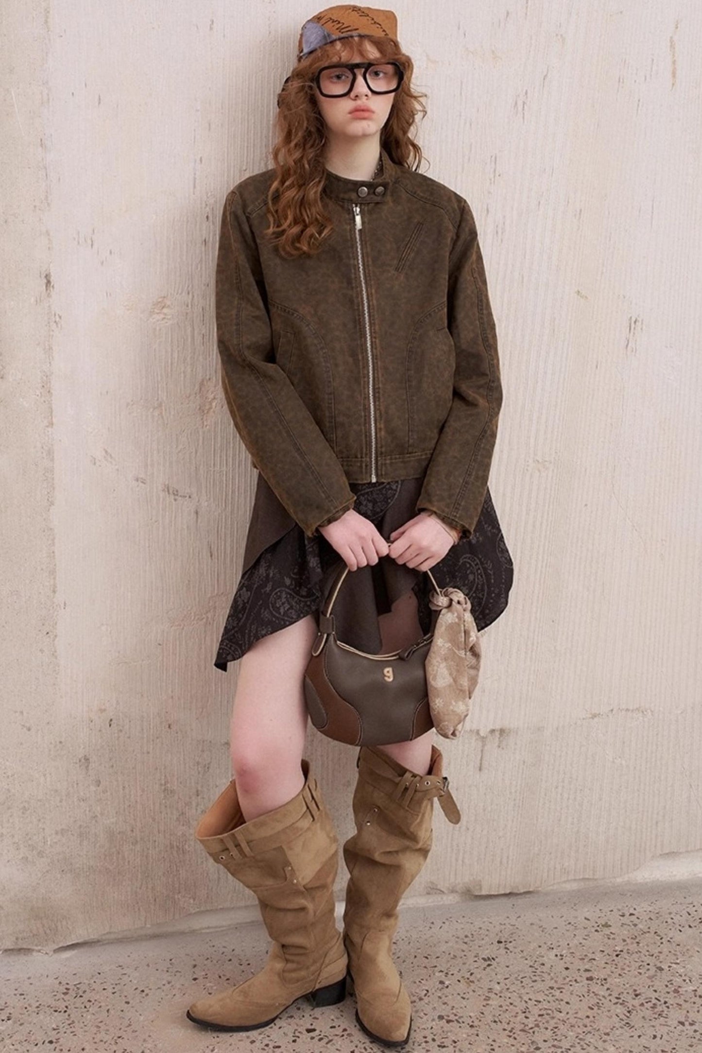 Washed Short Shoulder Jacket