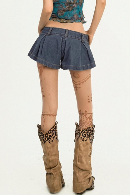 Cool Trendy Denim A-Line Skirt