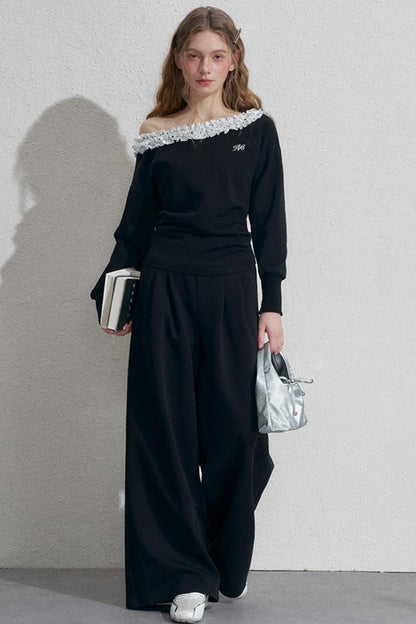 Empire Lace Top Two-Piece Set-Up