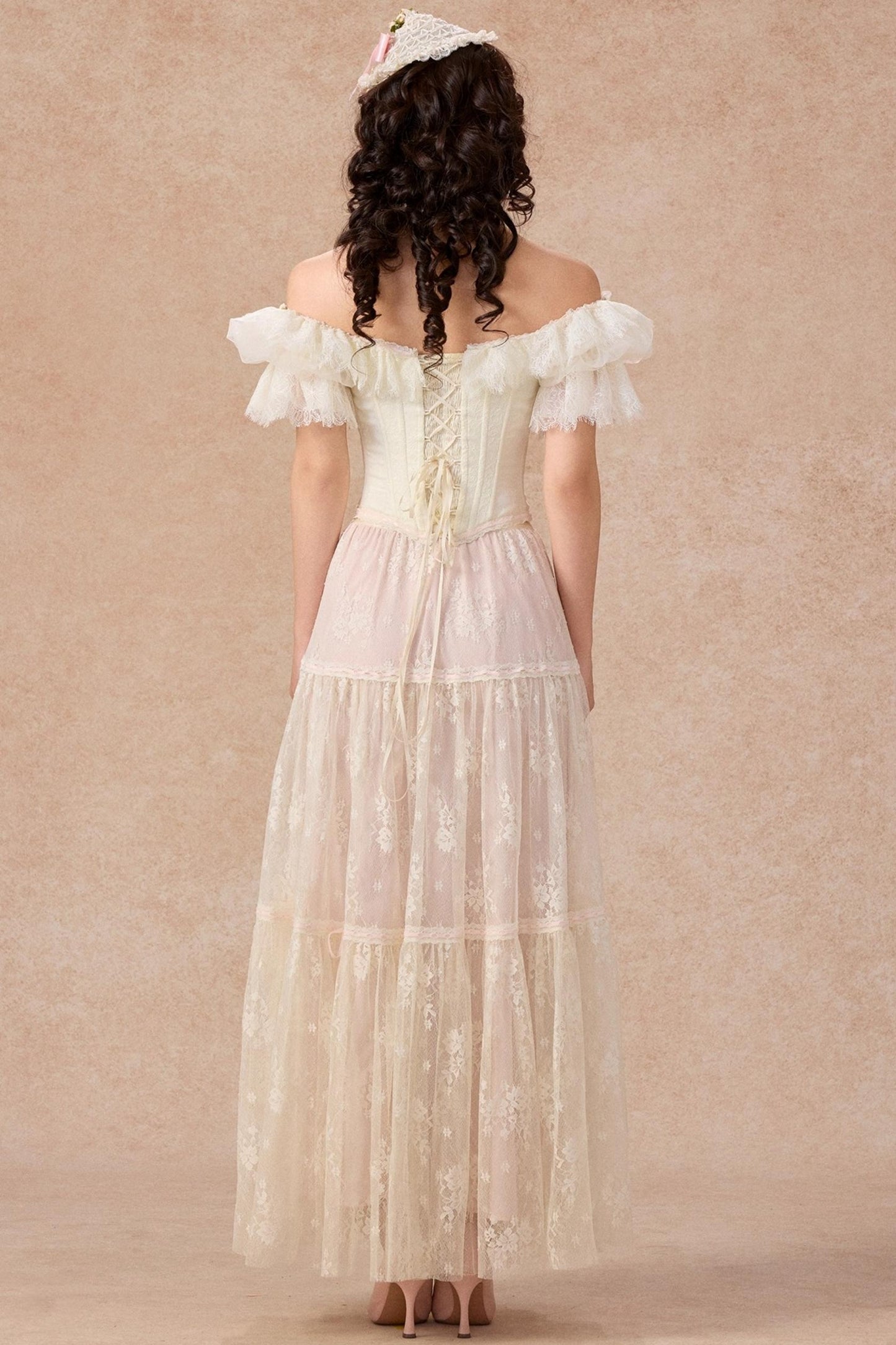 Morning Dew Lace Skirt Set-Up