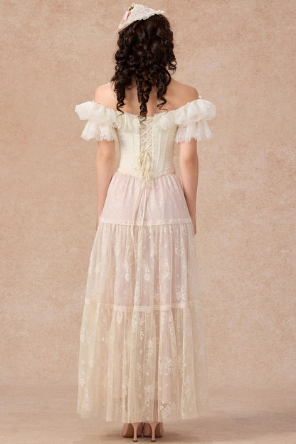 Morning Dew Lace Skirt Set-Up