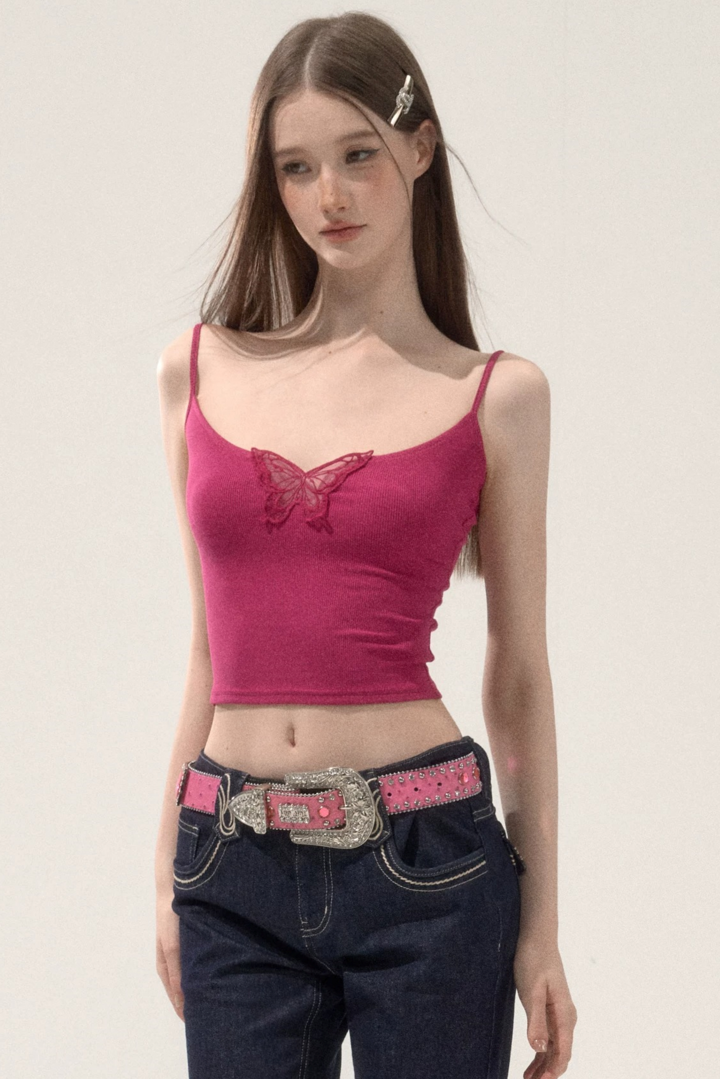 Butterfly Embroidery Camisole