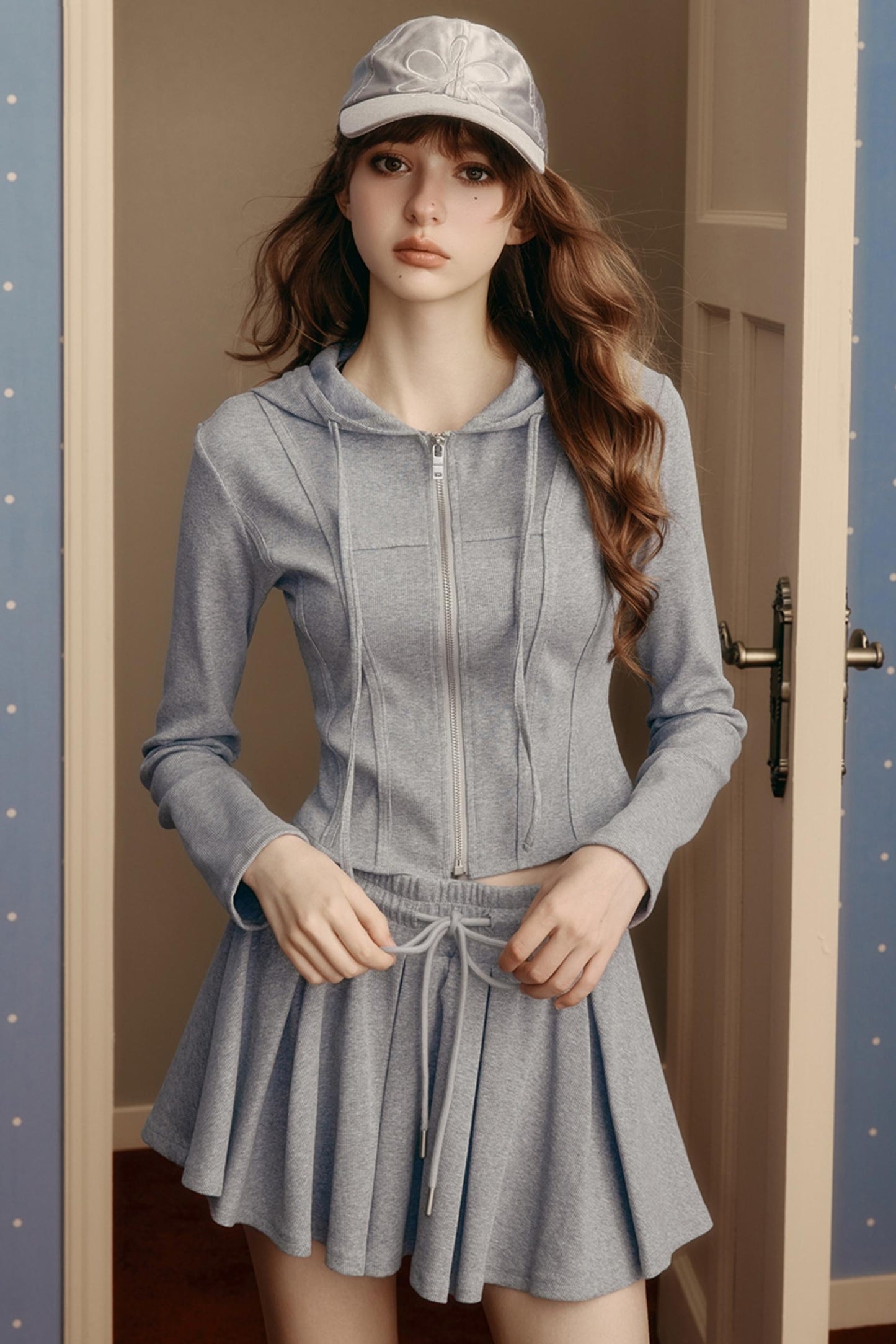 Casual Preppy Style Skirt