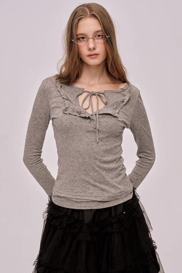 Layered Wave Lace Top