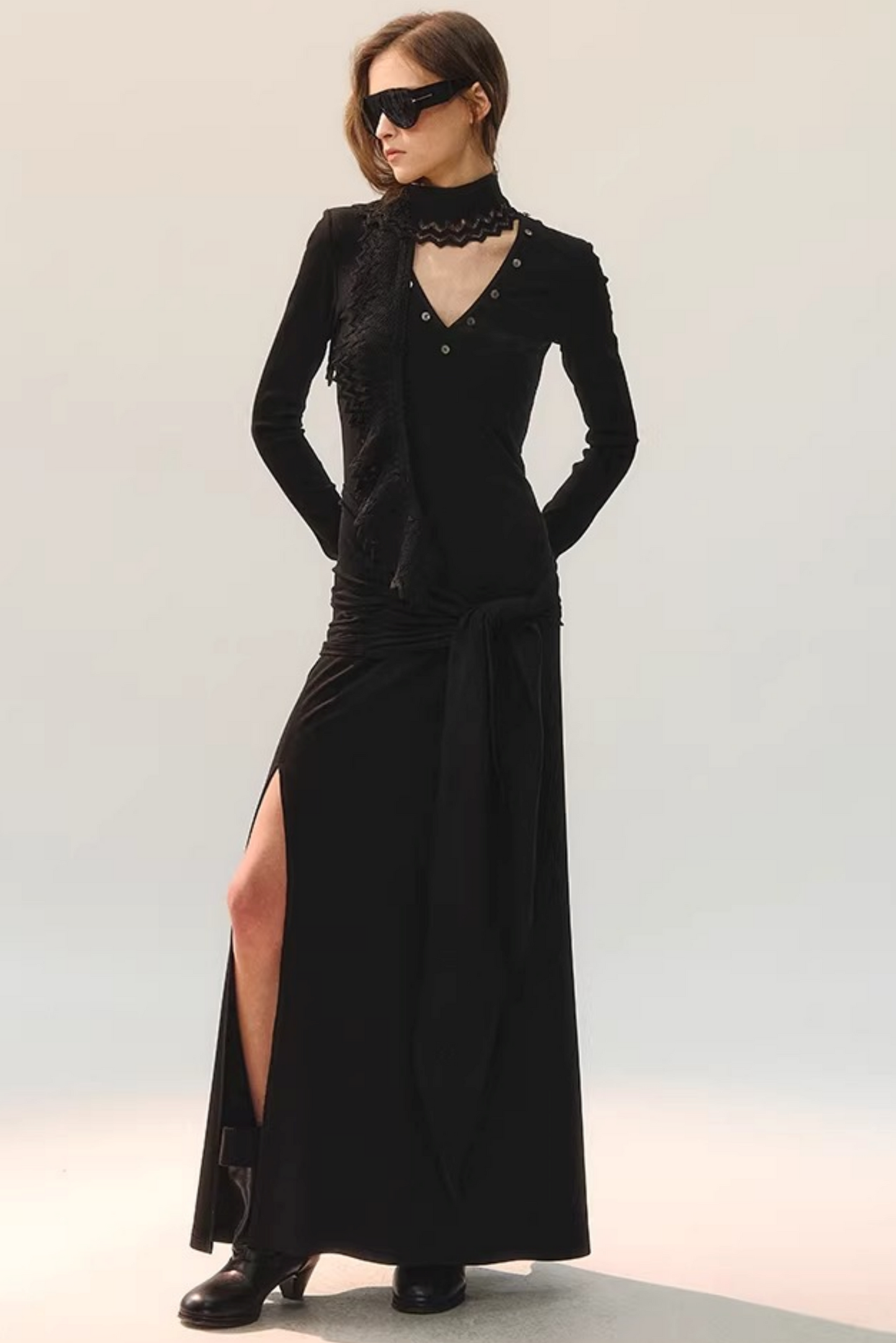 Lace Slit Dress