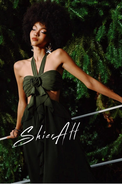 Wandering Wind Strappy Ruffled Dress