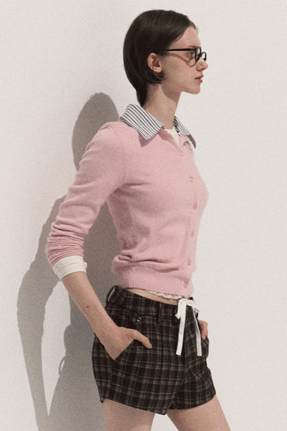 Slim Fit Wool Knit Top