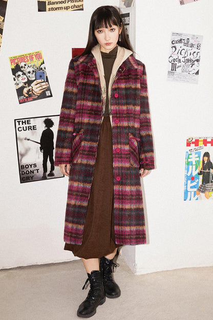 Retro Check Long Coat