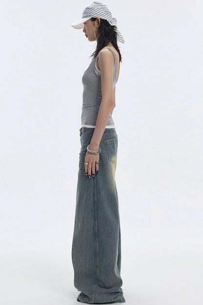 Vintage Blue Wide-Leg Jeans