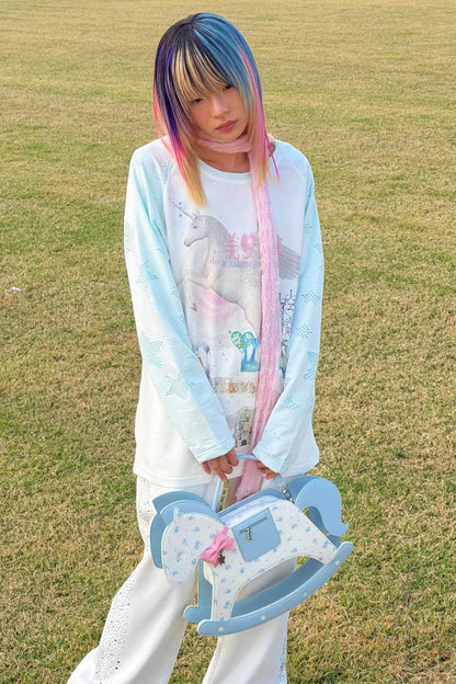 Unicorn Dreams Raglan-Top
