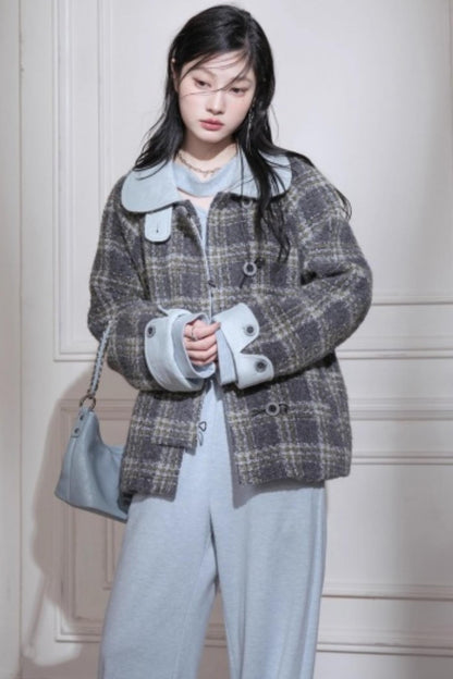 Milk Blue Wool Ribbon Knit Set