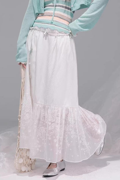 White Mist Gradient Skirt