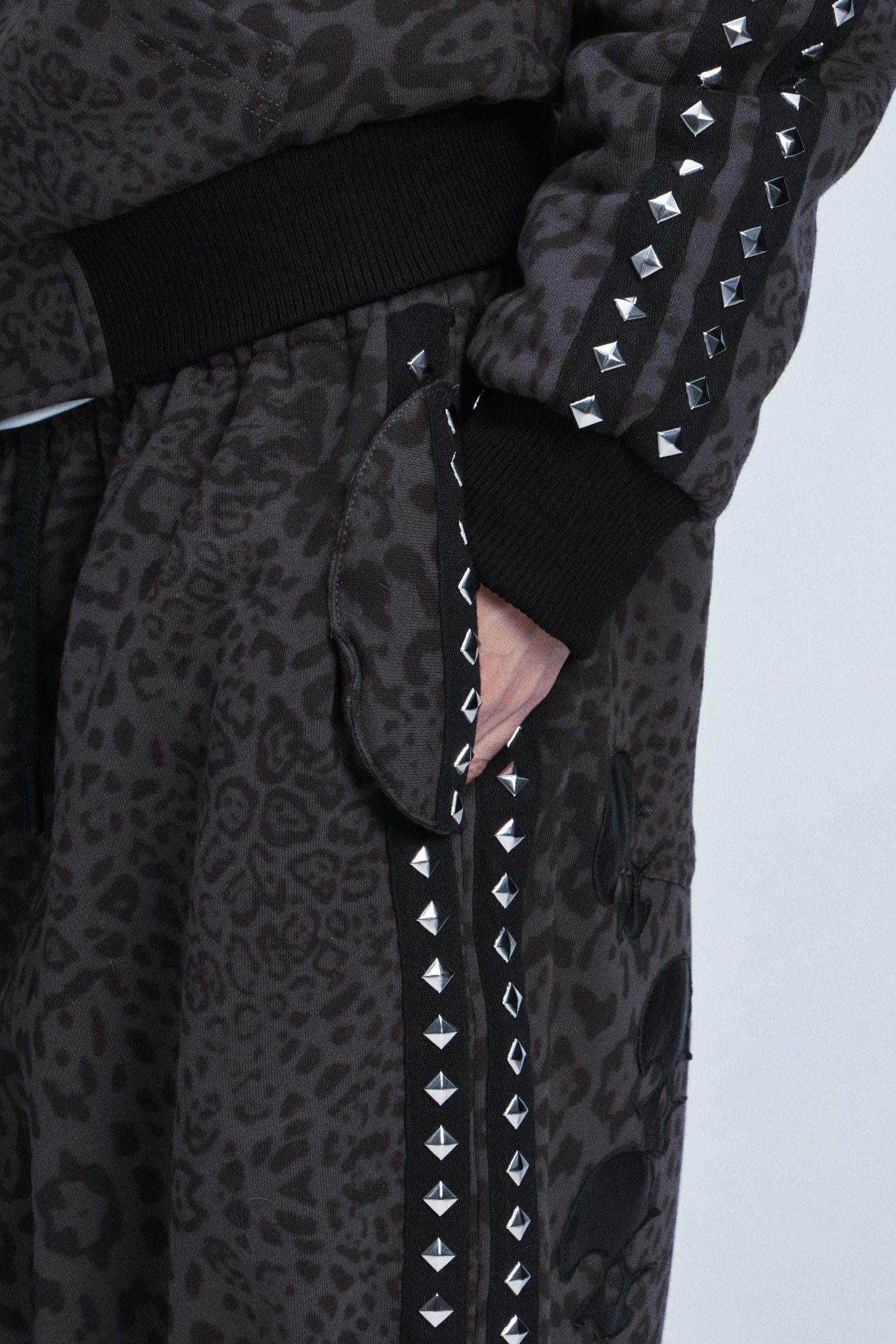 Leopard Print Hooded Jacket Set-Up