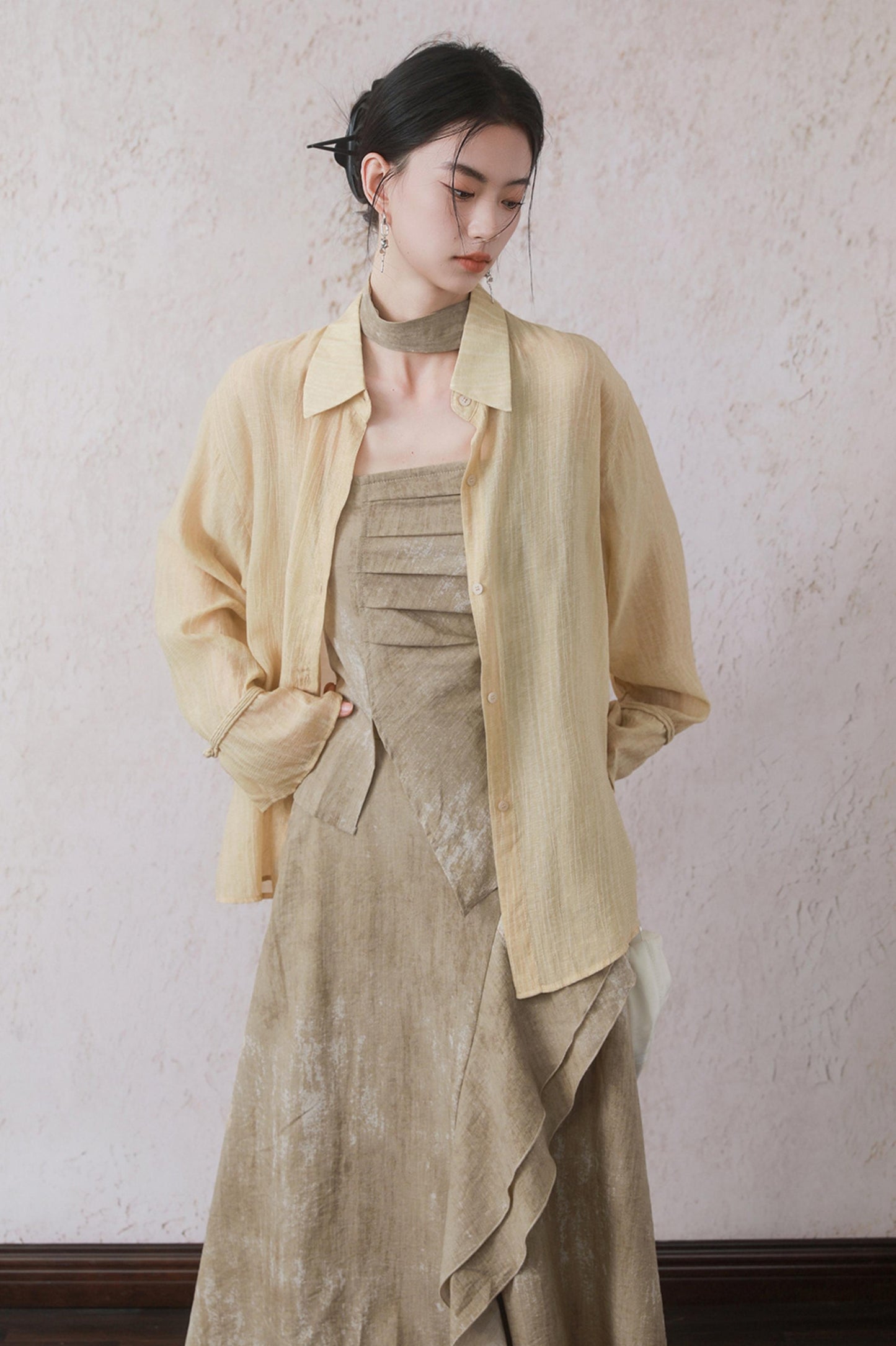 Oat-Dyed Lotus Leaf Ribbon Set