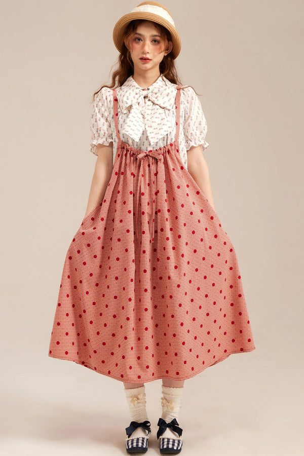 Summer Red Check Dress