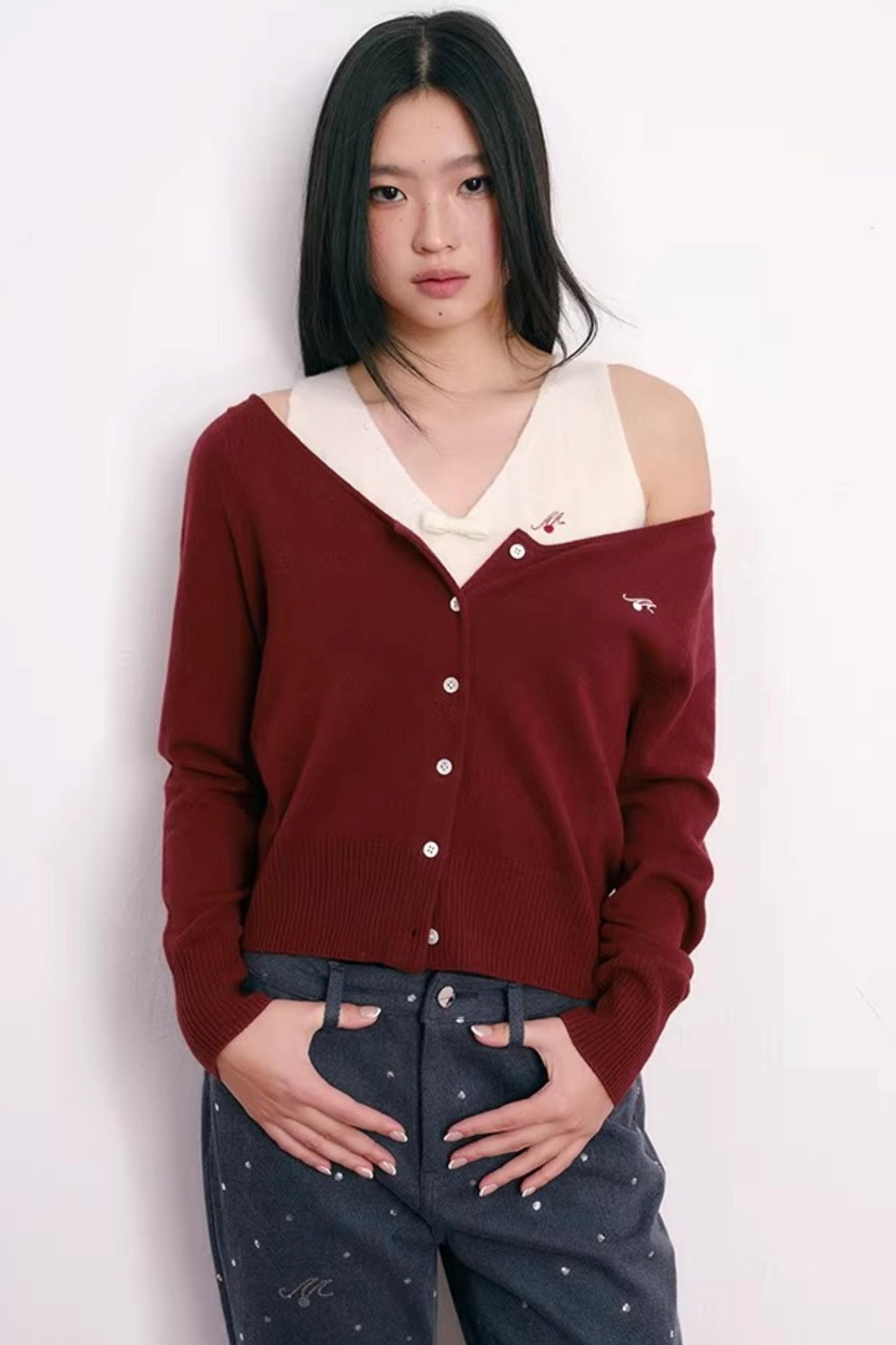 Korean Lace Bowknot Top