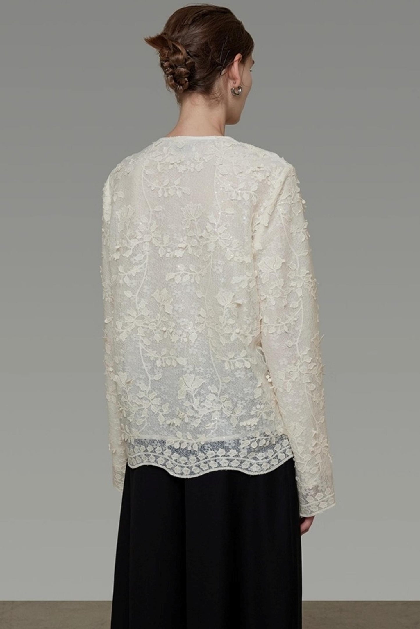 Three-Dimensional Jacquard Slimming Shirt