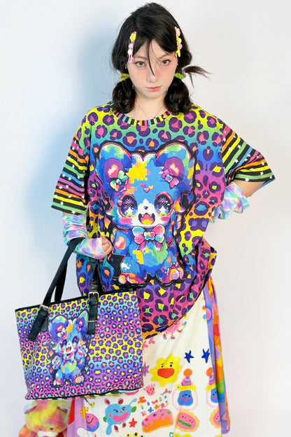 Rainbow Frise Leather Bag