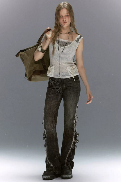 Diamond Sequin Texture Tank Top