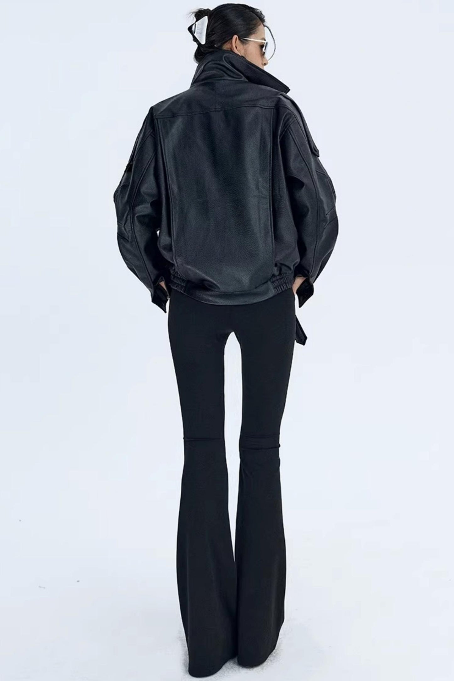 Retro Lychee Pattern Leather Jacket