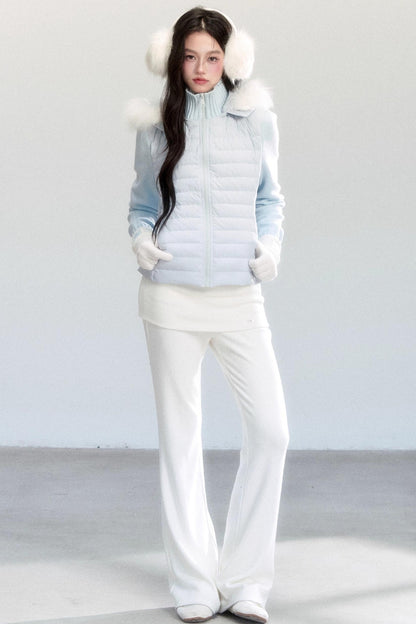 Lace Patchwork Bootcut Pants