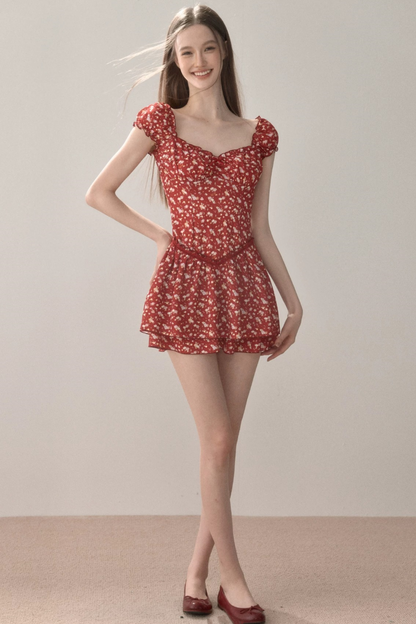 Romantic French Floral Dress