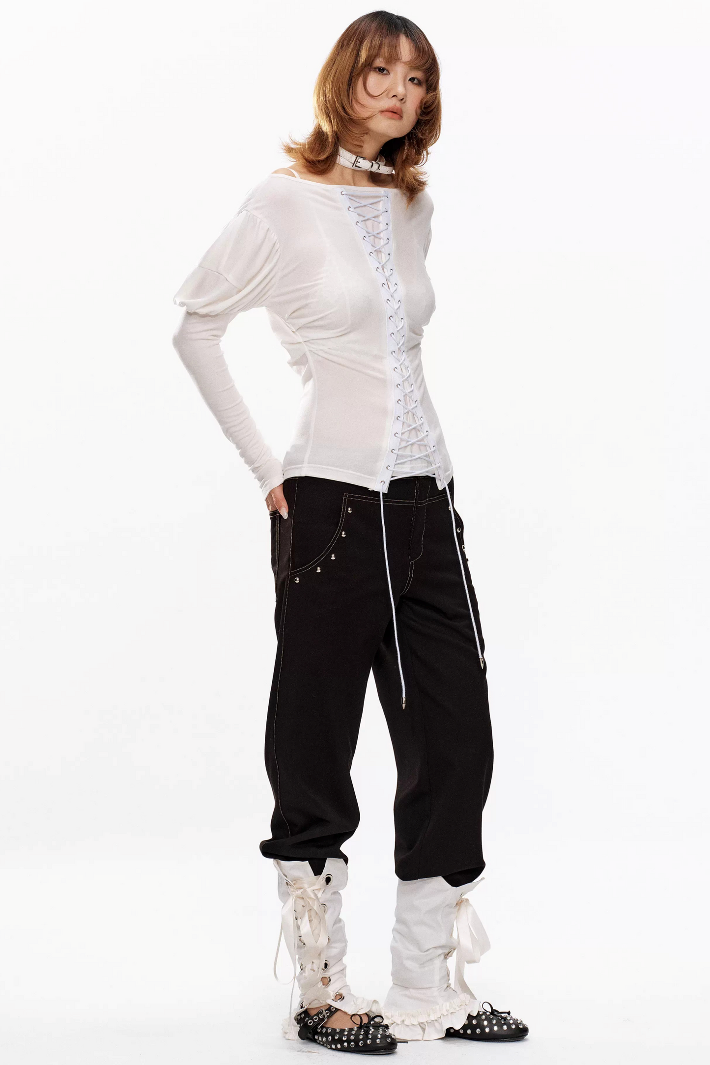 Retro Knit Off-Shoulder Top