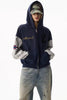 Marineblau mit Grau