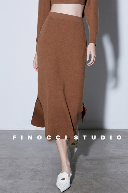 Minimalistisches Sling-Rock-Set aus Seiden-Lyocell