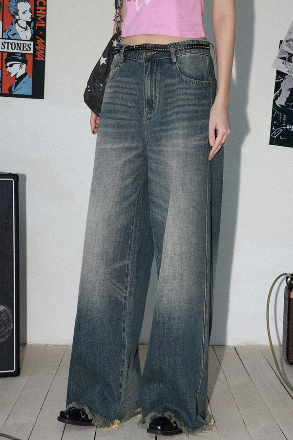 Vintage Whiskered Denim Pants