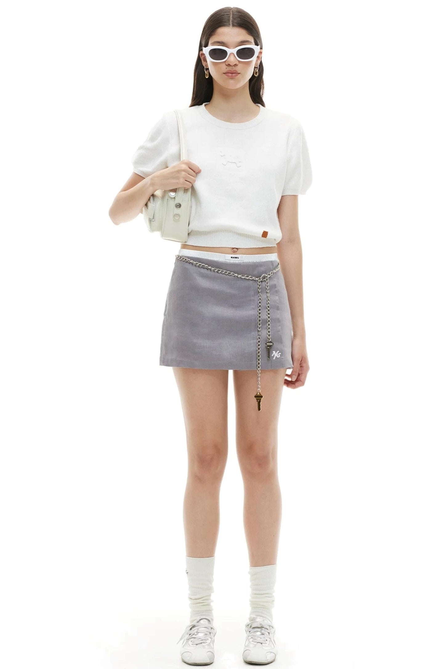Lyocell Linen A-Line Short Skirt