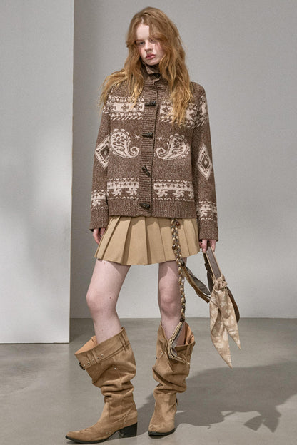 Cashew Island Floral Yarn Jacket