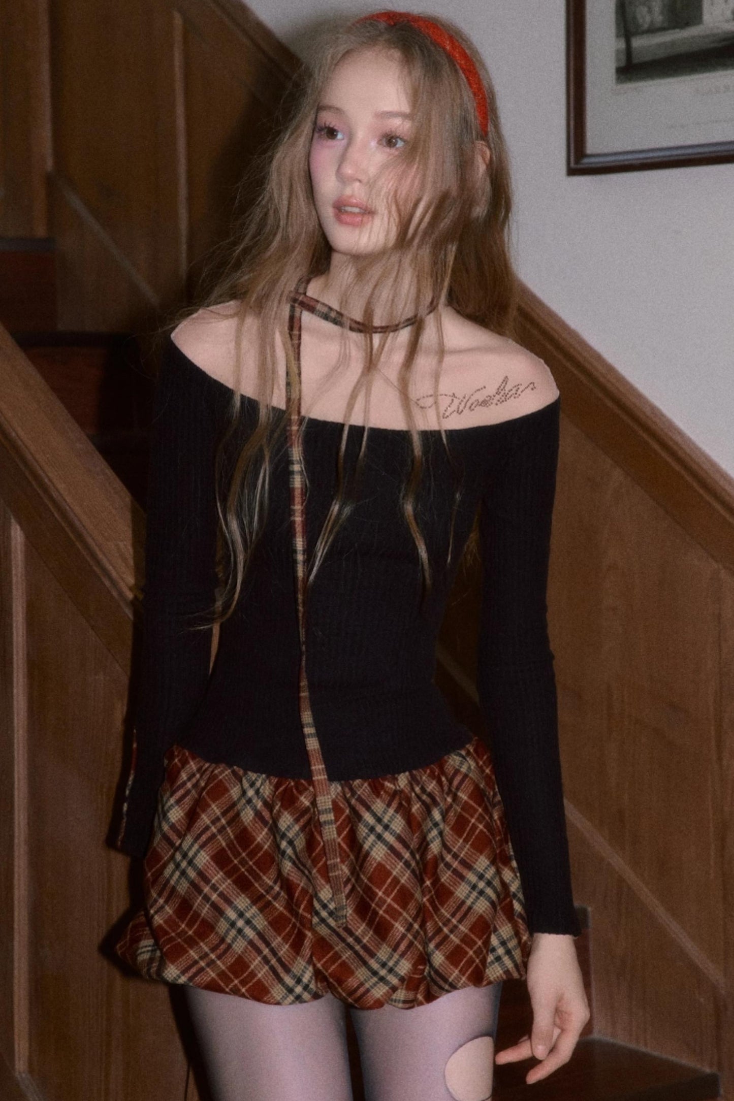 Color-Block Flower Bud Dress