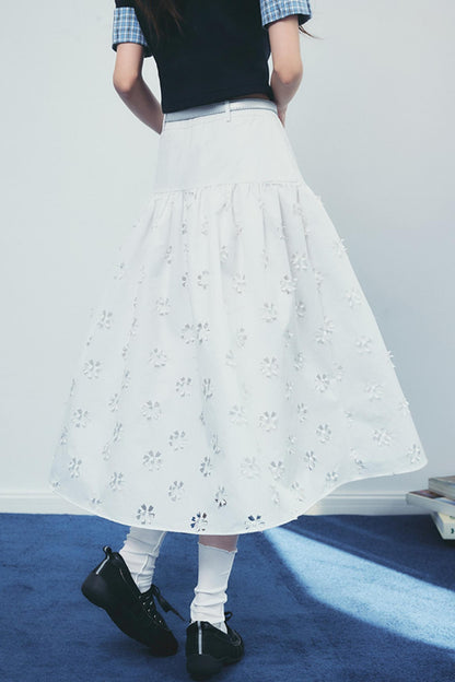 Heart Slob Floral A-Line Skirt