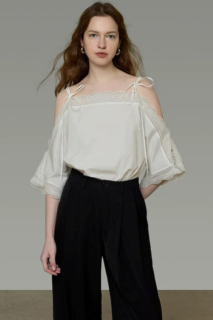 Off-Shoulder Lace Blouse