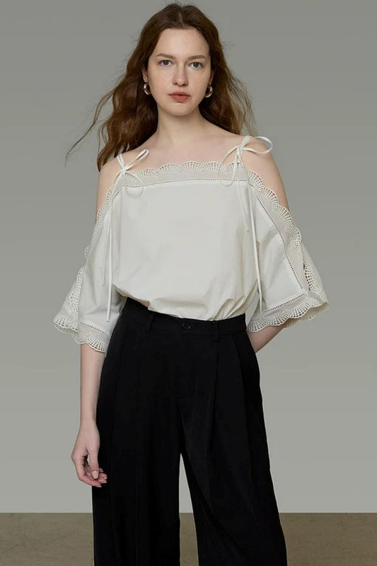 Off-Shoulder Lace Blouse